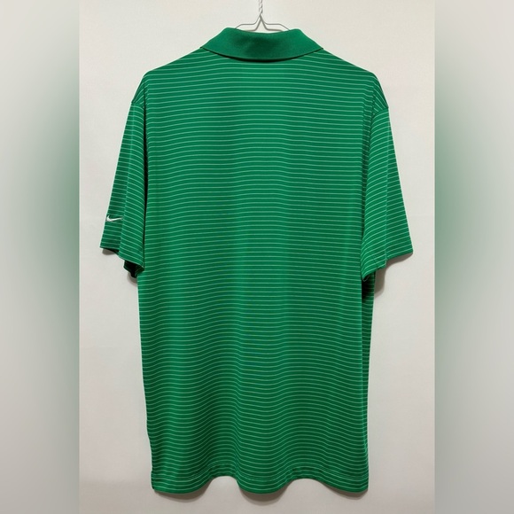 Nike Tour Performance 2014 US Open Pinehurst No. 2 Green Stripe Polo Shirt Large - Picture 2 of 11